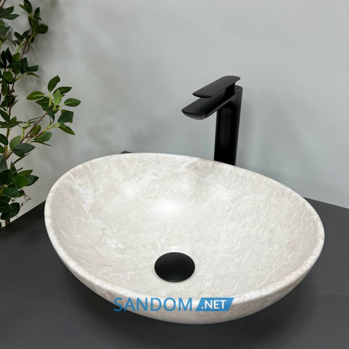Умивальник накладний VBI PARMA LIGHT STONE MATT 41,5x33,5