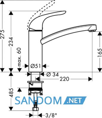 Змішувач для кухні Hansgrohe Focus E 31780000