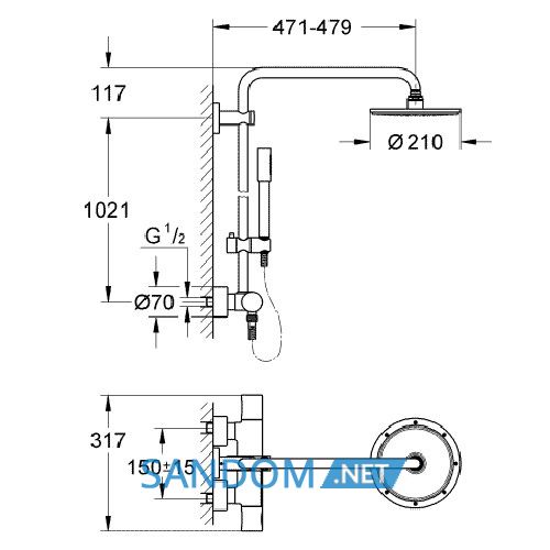 Душова система Grohe Rainshower 27032001