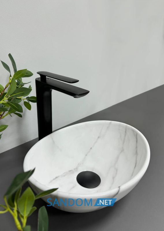 Умивальник накладний VBI PARMA S MARBLE NATURE GLOSSY 35x26