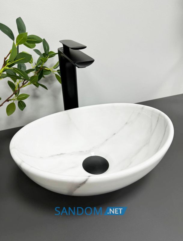 Умивальник накладний VBI PARMA S MARBLE NATURE GLOSSY 35x26