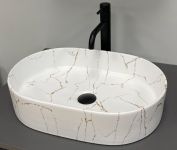 Умывальник накладной VBI VERONA GOLD MARMO GLOSSY 51x35,5