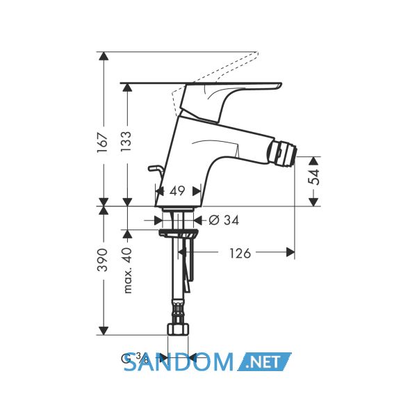 Змішувач для біде Hansgrohe Focus E2 31920000
