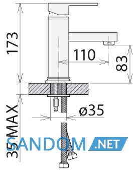 Змішувач для умивальника Welle Christian VM16X48D