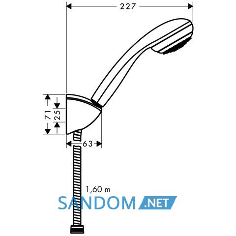 Душевой гарнитур Hansgrohe Crometta 85 27577000