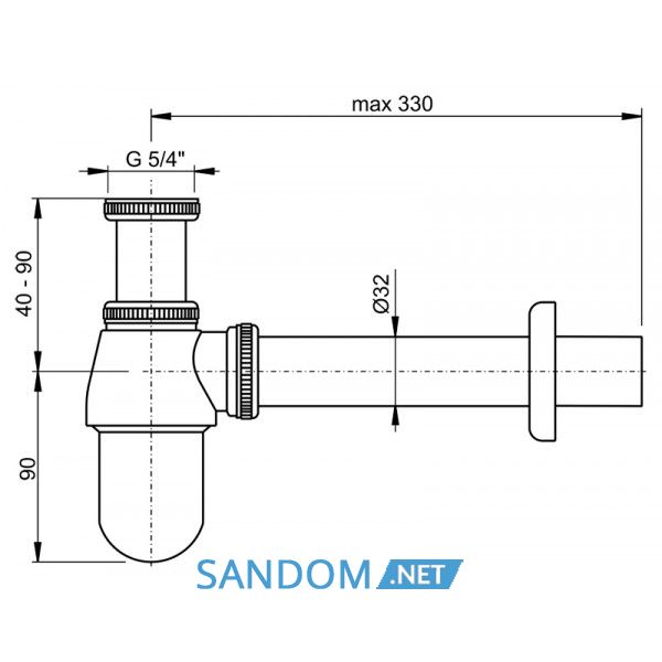 Сифон для раковини Alcaplast A431