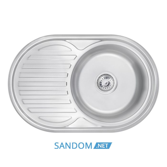 Мойка для кухни Lidz 7750 0,6 мм Satin (LIDZ775006SAT)