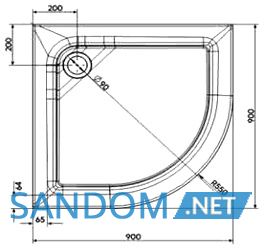 Душевой поддон Kolo First XBN1690000 90x90 см