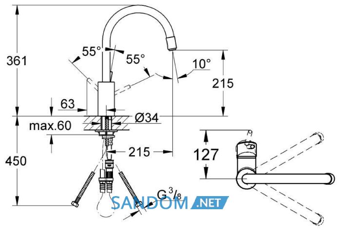 Смеситель для кухни Grohe Concetto New 32663001