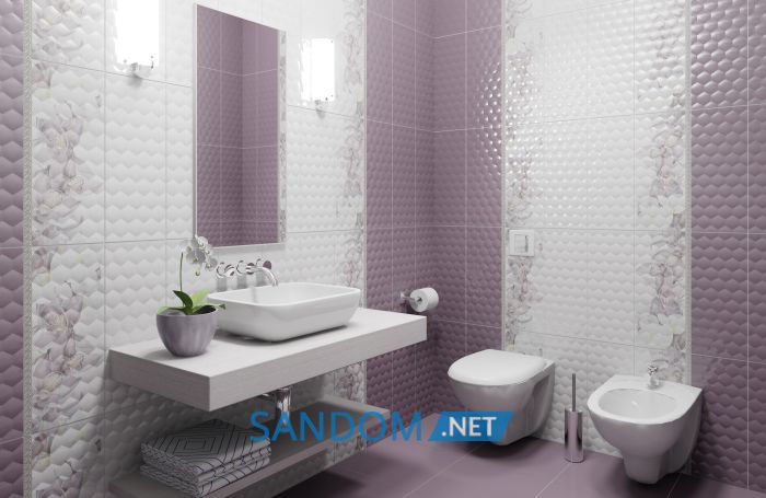 Плитка Атем Соте VT 20x50 фиолетовая (стена) 