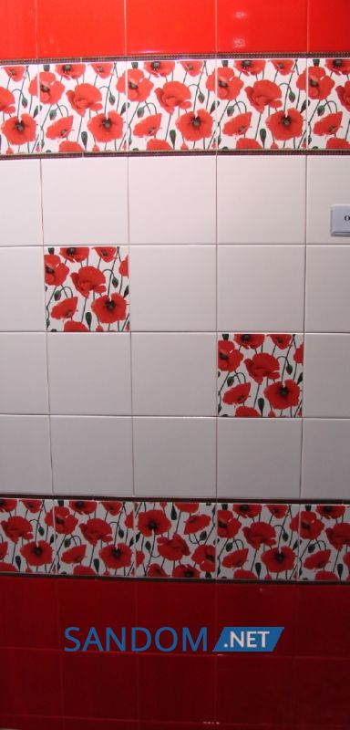 Плитка Атем Orly R 20x20 красная (стена)