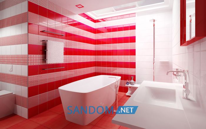Плитка Атем Orly R 20x20 красная (стена)