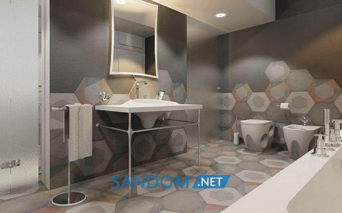Плитка Atem Hexagon Rainbow Mix 40х34,6