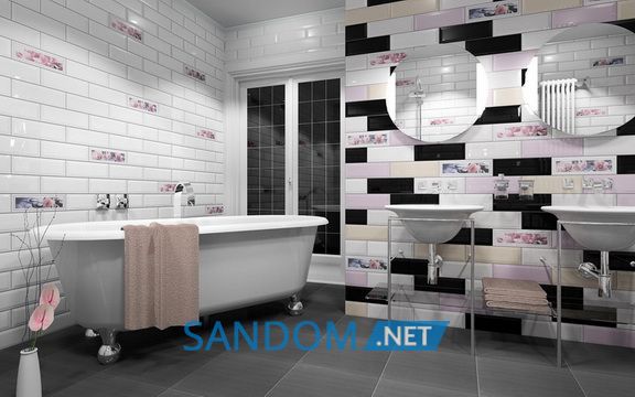 Плитка для стен Atem Florian W 10x30 белая