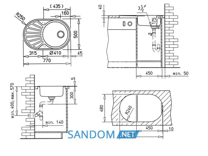 Мийка для кухні Teka DR 77 1B 1D з нержавіючої сталі