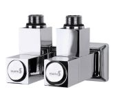 Кран для полотенцесушителя Марио угловой квадратный, G1/2" 2шт