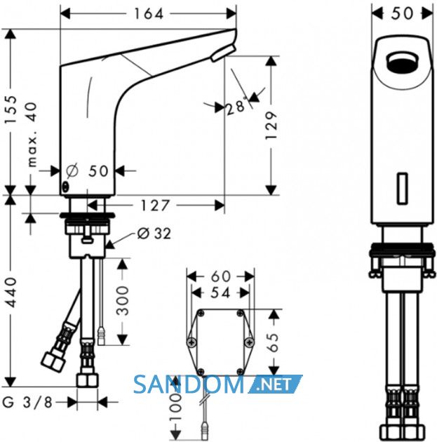 Сенсорный смеситель для раковины Hansgrohe Focus 31172000