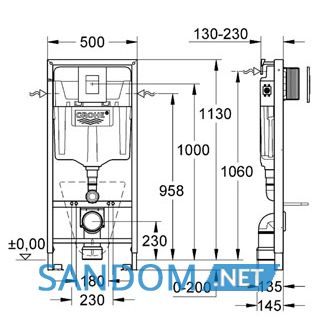 Инсталляция Grohe Rapid SL с унитазом Roca Gap Clean Rim и крышкой плав. опуск.