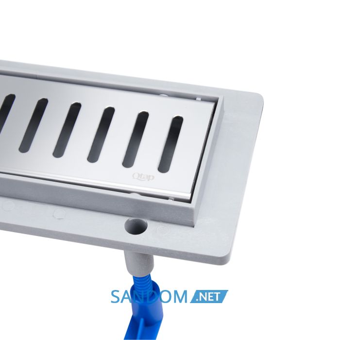 Трап Qtap Dry FA304-600 линейный с нержавеющей решеткой 600х73