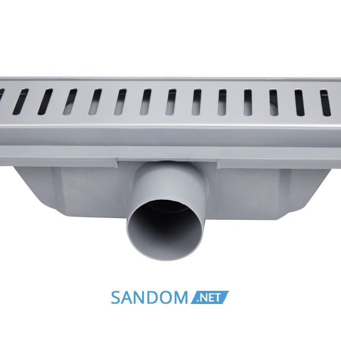 Трап Qtap Dry FA304-600 линейный с нержавеющей решеткой 600х73