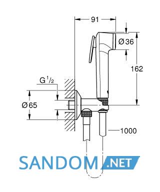 Гігієнічний душ Grohe Tempesta-F Trigger Spray 30 26358000 з тримачем та шлангом
