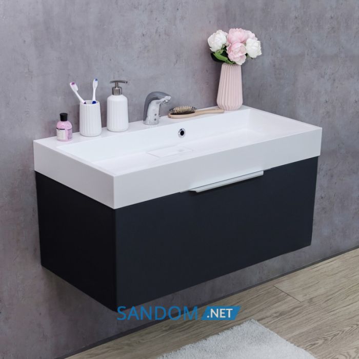 Тумба Fancy Marble Bermuda 1 з умивальником Ashley 90