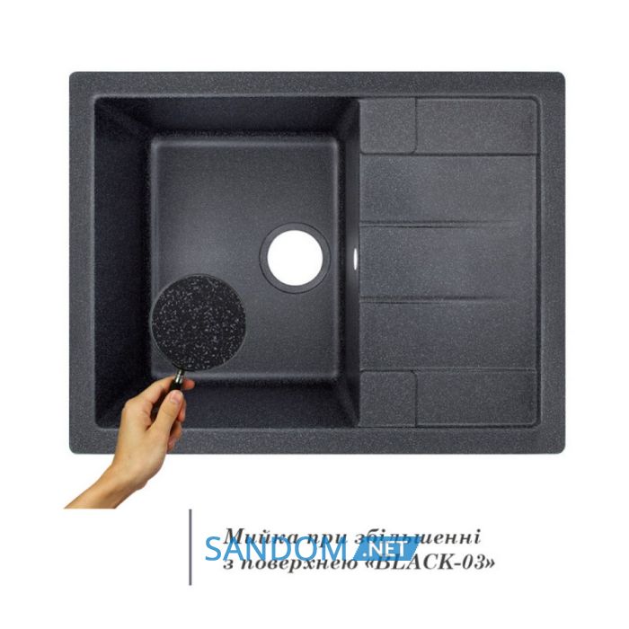 Мойка для кухни Lidz 650x500/200 BLA-03