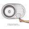 Мийка для кухні Lidz 7750 0,8 мм Micro Decor (LIDZ7750MDEC)
