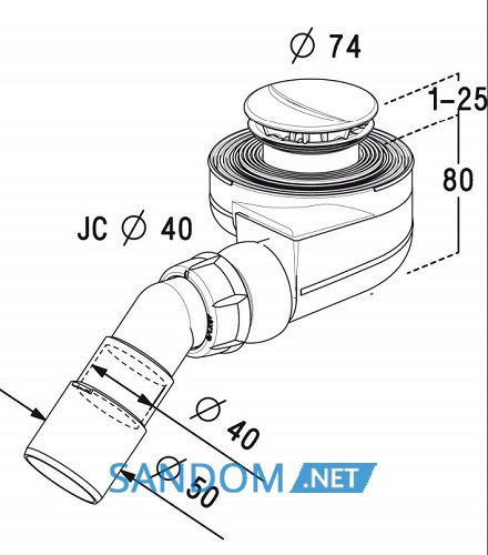 Сифон для душевого поддона Radaway Turboflow TB50