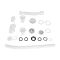 Сифон для ванны Lidz LW04 Click-Clack, гофра 40/50