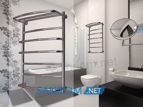 Полотенцесушитель водяной Элна Каскад-8 800x530, нержавейка  