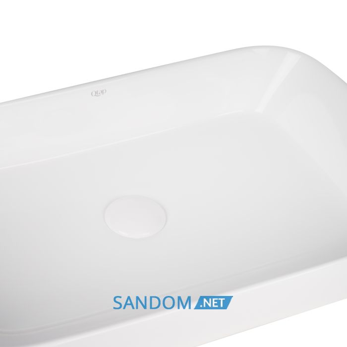 Накладная раковина Qtap Scorpio 55х40 з донним клапаном QT14112243W
