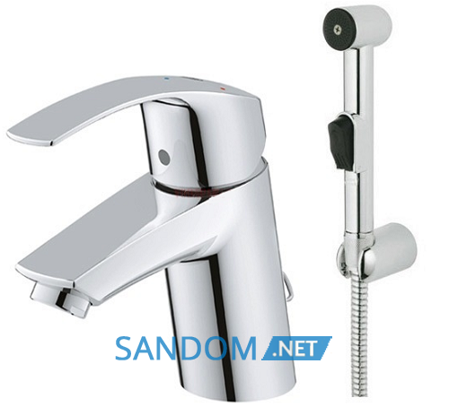 Змішувач для умивальника Grohe Eurosmart 23124002 з гігієнічним душем