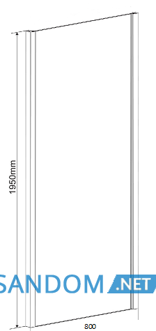 Душевая перегородка Eger 599-153-80W(h) 80х195