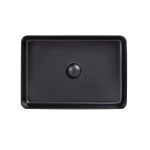 Накладная раковина Qtap Tern 50х35 Matt black с донным клапаном QT1711A055MB