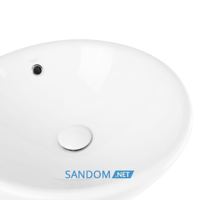 Накладна раковина Qtap Robin 38х38 с донным клапаном QT1311L408W