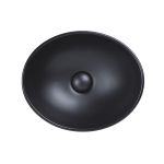 Накладная раковина Qtap Dove 41x33,5 Matt black с донным клапаном QT063078MBMB