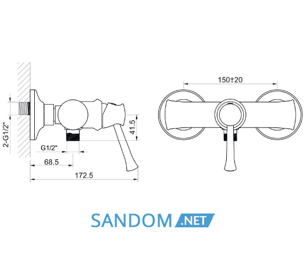 Смеситель для душа Imprese Podzima Ledove ZMK01170108