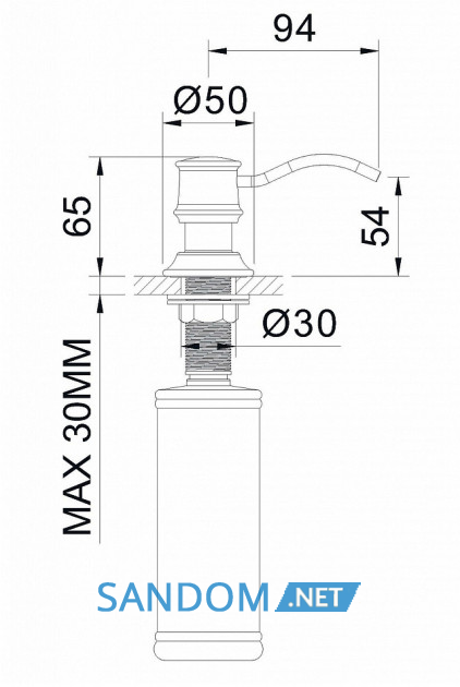 Дозатор для мыла Imprese Podzima Ledove ZMK01170130