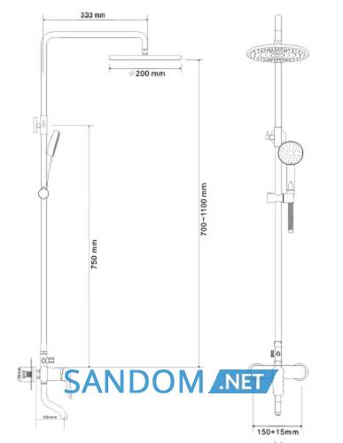 Душова система Rozzy Jenori Velum RSZ082-3