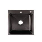 Мойка для кухни Lidz H5050B 3.0/0.8 мм Brush Black (LDH5050BPVD3008)