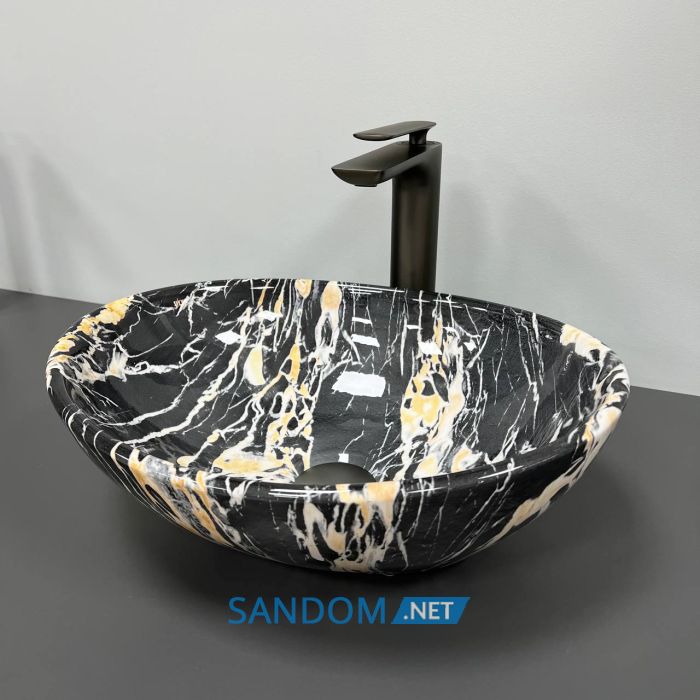 Умивальник накладний VBI PARMA BLACK OPAL GLOSSY 41,5x33,5