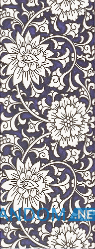 Плитка для стін Атем Medea Flower BLT 20х50 блакитна