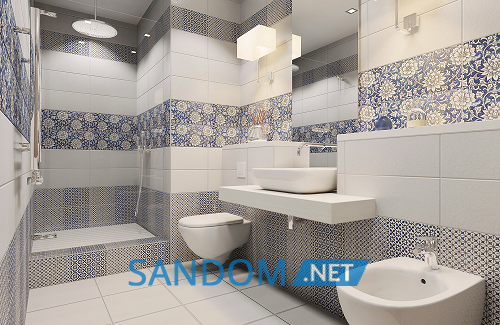 Плитка для пола Атем Medea Pattern BLT 40x40 голубая