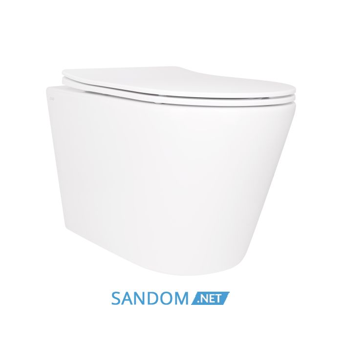 Унітаз підвісний Qtap Scorpio безобідковий Ultra Quiet з сидінням Soft-close QT14332380AW