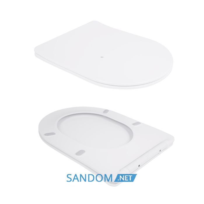 Унітаз підвісний Qtap Scorpio безобідковий Ultra Quiet з сидінням Soft-close QT14332380AW