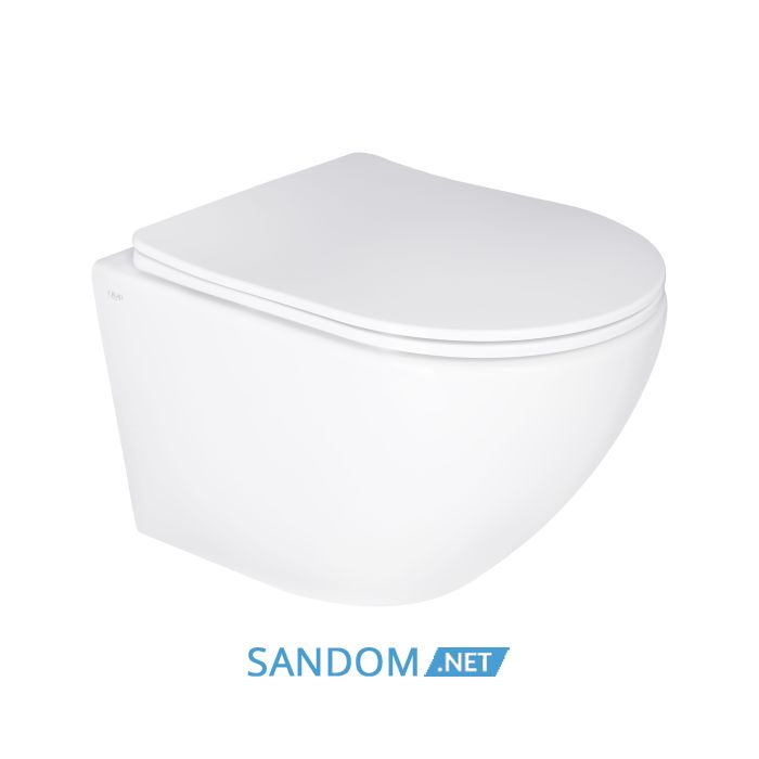 Унитаз подвесной Qtap Jay безободковый Ultra Quiet с сиденьем Soft-close QT07335177W