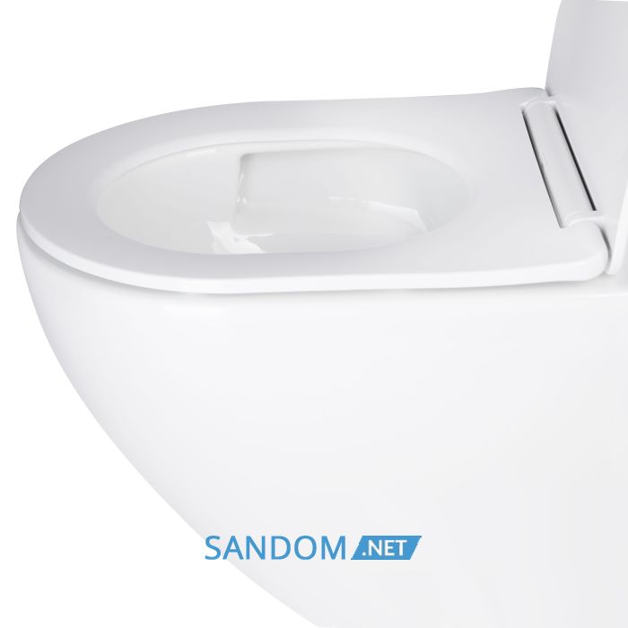 Унитаз подвесной Qtap Jay безободковый Ultra Quiet с сиденьем Soft-close QT07335177W