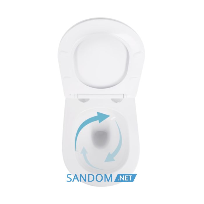 Унітаз підвісний Qtap Swan безобідковий Ultra Quiet з сидінням Soft-close QT16335179W