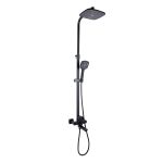 Душевая система Lidz Wawel 1030 Black со смесителем с изливом